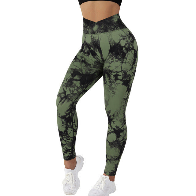Dye Leggings Women Yoga Pants P